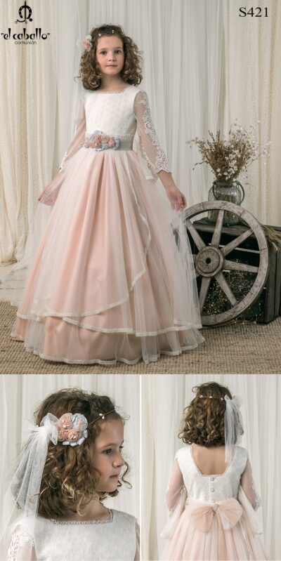 Vestido Comunión 2025 El Caballo modelo S421