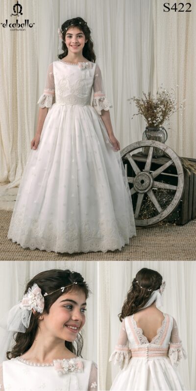 Vestido Comunión 2025 El Caballo modelo S422