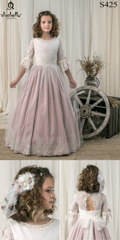 Vestido Comunión 2025 El Caballo modelo S425