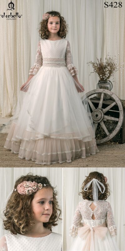 Vestido Comunión 2025 El Caballo modelo S428